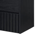 Pine Slat Modern Coastal 2-Drawer Wall Mounted Bath Vanity Cabinet Only (Sink Basin Not Included)