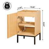 Fjord Geometric Modern Transitional 2-Shelf Bath Vanity Cabinet Only (Sink Basin Not Included)