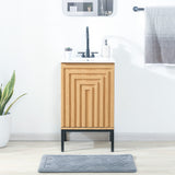 Fjord Geometric Modern Transitional 2-Shelf Bath Vanity Cabinet Only (Sink Basin Not Included)