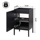Fjord Geometric Modern Transitional 2-Shelf Bath Vanity Cabinet Only (Sink Basin Not Included)