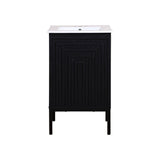 Fjord Geometric Modern Transitional 2-Shelf Bath Vanity Cabinet Only (Sink Basin Not Included)