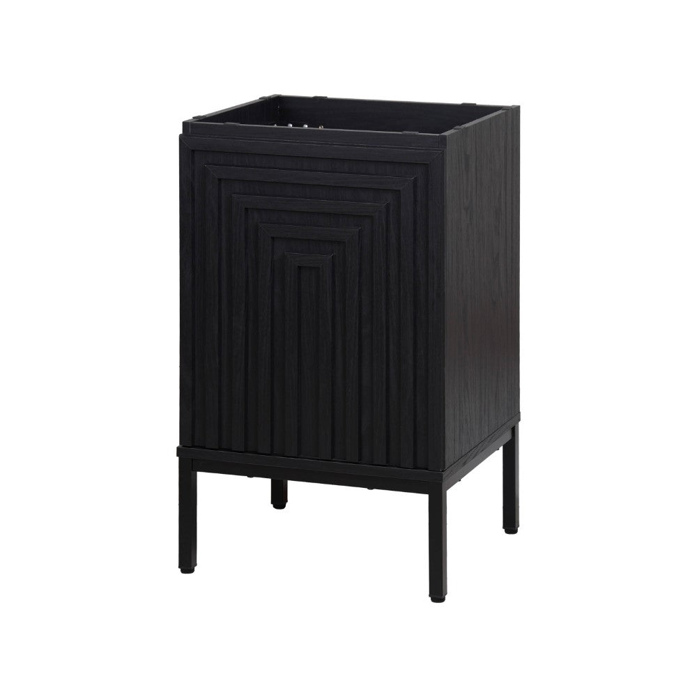 Fjord Geometric Modern Transitional 2-Shelf Bath Vanity Cabinet Only (Sink Basin Not Included)