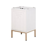 Fjord Geometric Modern Transitional 2-Shelf Bath Vanity Cabinet Only (Sink Basin Not Included)
