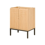 Fjord Geometric Modern Transitional 2-Shelf Bath Vanity Cabinet Only (Sink Basin Not Included)