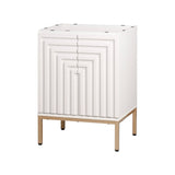 Fjord Geometric Modern Transitional 2-Shelf Bath Vanity Cabinet Only (Sink Basin Not Included)
