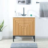 Fjord Geometric Modern Transitional 2-Shelf Bath Vanity Cabinet Only (Sink Basin Not Included)