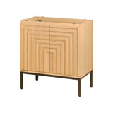 Fjord Geometric Modern Transitional 2-Shelf Bath Vanity Cabinet Only (Sink Basin Not Included)