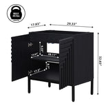 Fjord Geometric Modern Transitional 2-Shelf Bath Vanity Cabinet Only (Sink Basin Not Included)