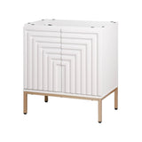 Fjord Geometric Modern Transitional 2-Shelf Bath Vanity Cabinet Only (Sink Basin Not Included)
