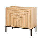 Fjord Geometric Modern Transitional 2-Shelf Bath Vanity Cabinet Only (Sink Basin Not Included)