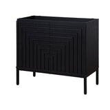 Fjord Geometric Modern Transitional 2-Shelf Bath Vanity Cabinet Only (Sink Basin Not Included)