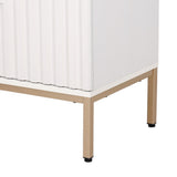 Fjord Geometric Modern Transitional 2-Shelf Bath Vanity Cabinet Only (Sink Basin Not Included)