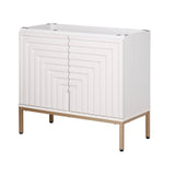 Fjord Geometric Modern Transitional 2-Shelf Bath Vanity Cabinet Only (Sink Basin Not Included)