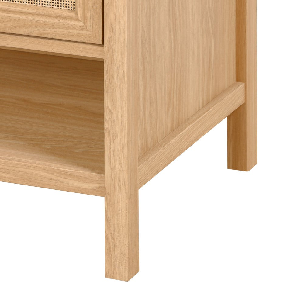 Orchid Rattan Modern Coastal 2-Shelf Bath Vanity Cabinet Only (Sink Basin Not Included)