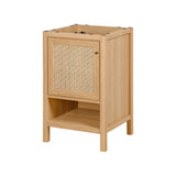 Orchid Rattan Modern Coastal 2-Shelf Bath Vanity Cabinet Only (Sink Basin Not Included)