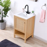 Orchid Rattan Modern Coastal 2-Shelf Bath Vanity Cabinet Only (Sink Basin Not Included)