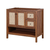 Orchid Rattan Modern Coastal 2-Shelf Bath Vanity Cabinet Only (Sink Basin Not Included)