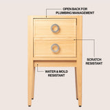 Evara Modern Classic 1-Drawer Bath Vanity Base Only (Sink Basin Not Included)