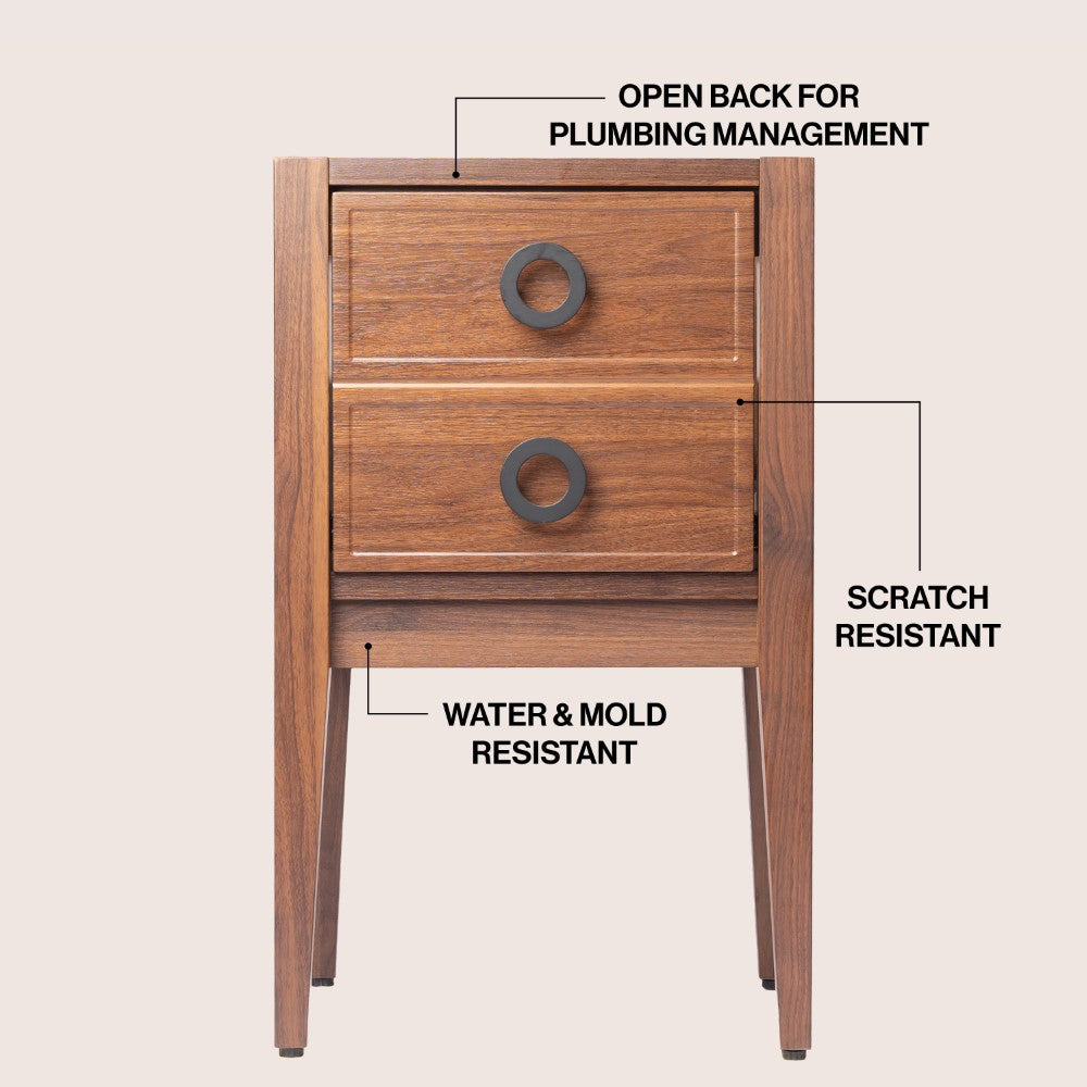 Evara Modern Classic 1-Drawer Bath Vanity Base Only (Sink Basin Not Included)