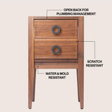 Evara Modern Classic 1-Drawer Bath Vanity Base Only (Sink Basin Not Included)