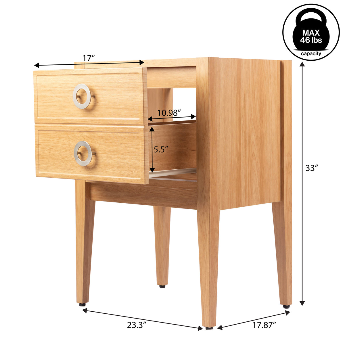 Evara Modern Classic 1-Drawer Bath Vanity Base Only (Sink Basin Not Included)