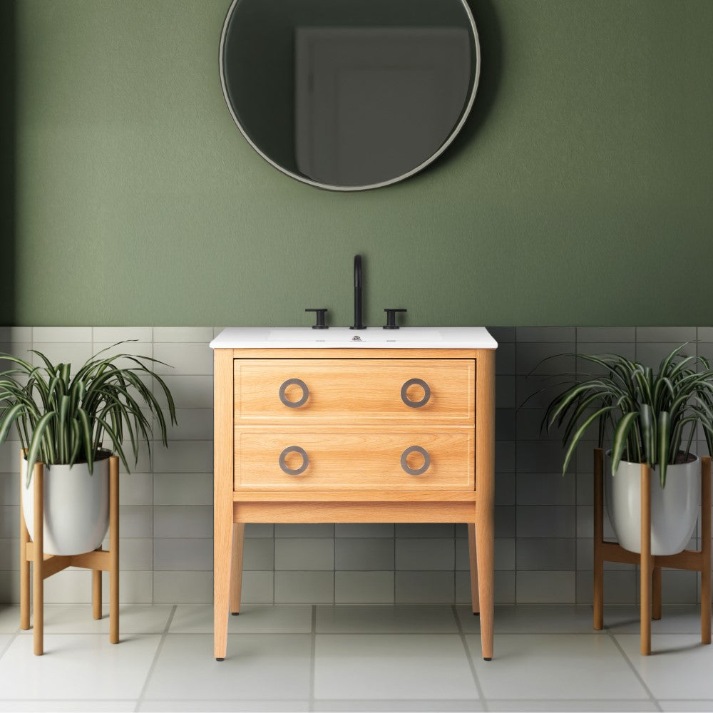 Evara Modern Classic 1-Drawer Bath Vanity Base Only (Sink Basin Not Included)
