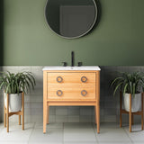 Evara Modern Classic 1-Drawer Bath Vanity Base Only (Sink Basin Not Included)