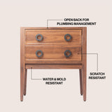 Evara Modern Classic 1-Drawer Bath Vanity Base Only (Sink Basin Not Included)