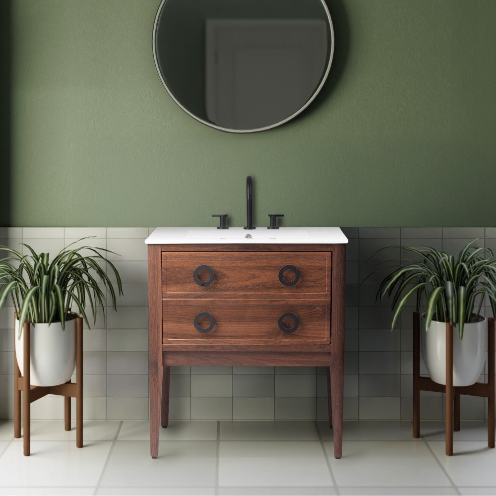 Evara Modern Classic 1-Drawer Bath Vanity Base Only (Sink Basin Not Included)