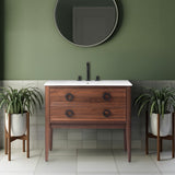 Evara Modern Classic 1-Drawer Bath Vanity Base Only (Sink Basin Not Included)