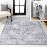 Vintaro Vintage Medallion Border Machine-washable Area Rug
