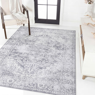 Vintaro Vintage Medallion Border Machine-washable Area Rug