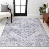 Vintaro Vintage Medallion Border Machine-washable Area Rug
