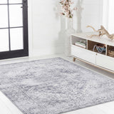 Vintaro Vintage Medallion Border Machine-washable Area Rug