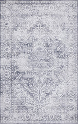Vintaro Vintage Medallion Border Machine-washable Area Rug