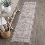 Vintaro Vintage Medallion Border Machine-washable Area Rug