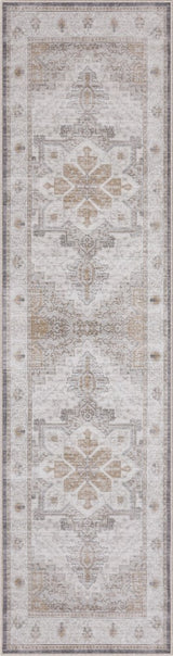 Vintaro Vintage Medallion Border Machine-washable Area Rug
