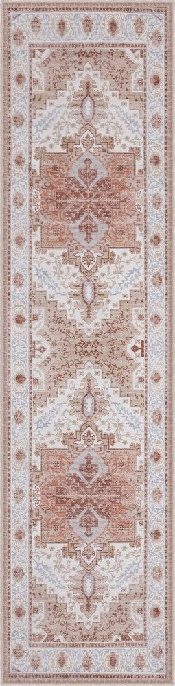 Vintaro Vintage Medallion Border Machine-washable Area Rug