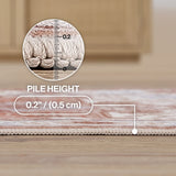 Vintaro Vintage Medallion Border Machine-washable Area Rug