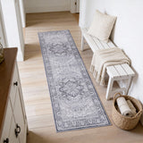 Vintaro Vintage Medallion Border Machine-washable Area Rug
