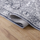 Vintaro Vintage Medallion Border Machine-washable Area Rug