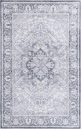 Vintaro Vintage Medallion Border Machine-washable Area Rug