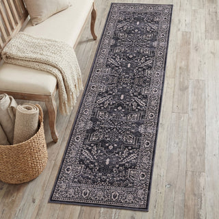 Vintaro Vintage Medallion Border Machine-washable Area Rug