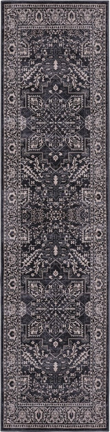 Vintaro Vintage Medallion Border Machine-washable Area Rug