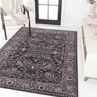 Vintaro Vintage Medallion Border Machine-washable Area Rug