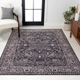 Vintaro Vintage Medallion Border Machine-washable Area Rug
