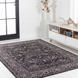 Vintaro Vintage Medallion Border Machine-washable Area Rug