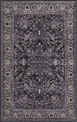 Vintaro Vintage Medallion Border Machine-washable Area Rug