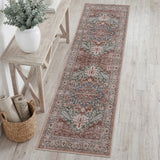 Vintaro Vintage Medallion Border Machine-washable Area Rug