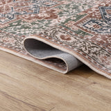 Vintaro Vintage Medallion Border Machine-washable Area Rug